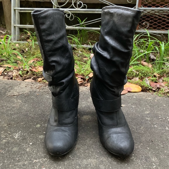 Cathy Jean mid-calf heeled boots - Picture 2 of 5